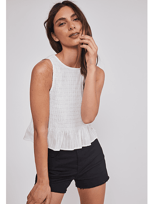 Peto Mujer Panal Lazos Blanco Sioux