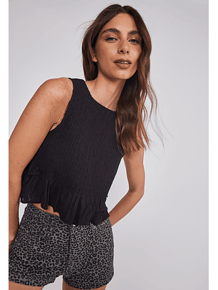 Peto Mujer Panal Lazos Negro Sioux