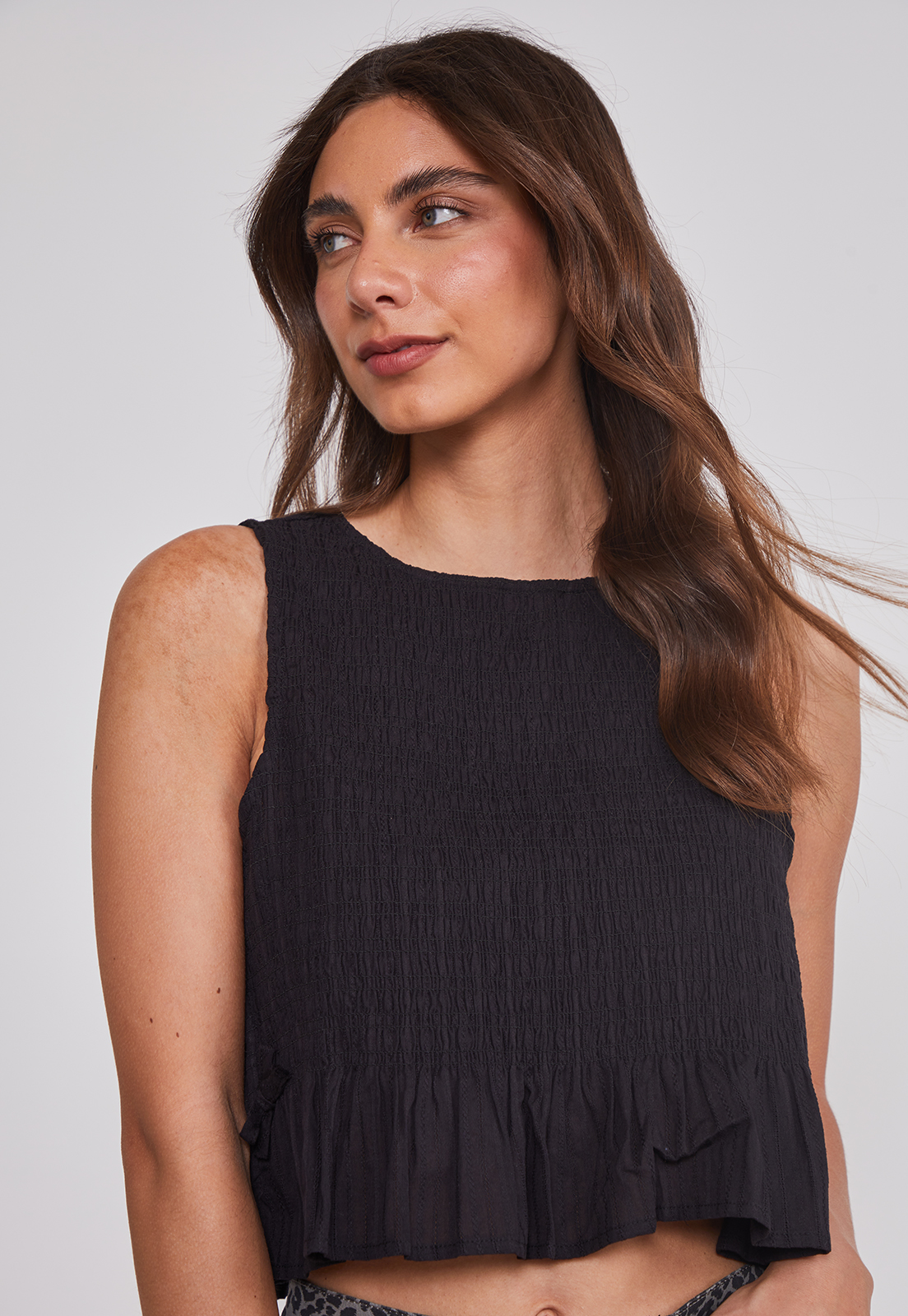 Peto Mujer Panal Lazos Negro Sioux 4