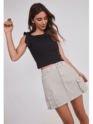 Peto Mujer Hombro Lazo Negro Sioux