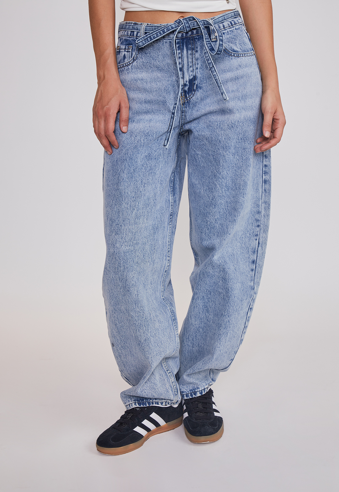 Jeans Mujer Balloon Lazo Azul Sioux 1