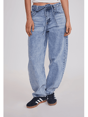 Jeans Mujer Balloon Lazo Azul Sioux