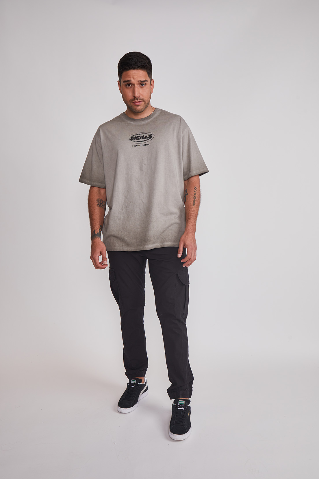 Pantalón Hombre Jogger Cargo Negro Sioux 5