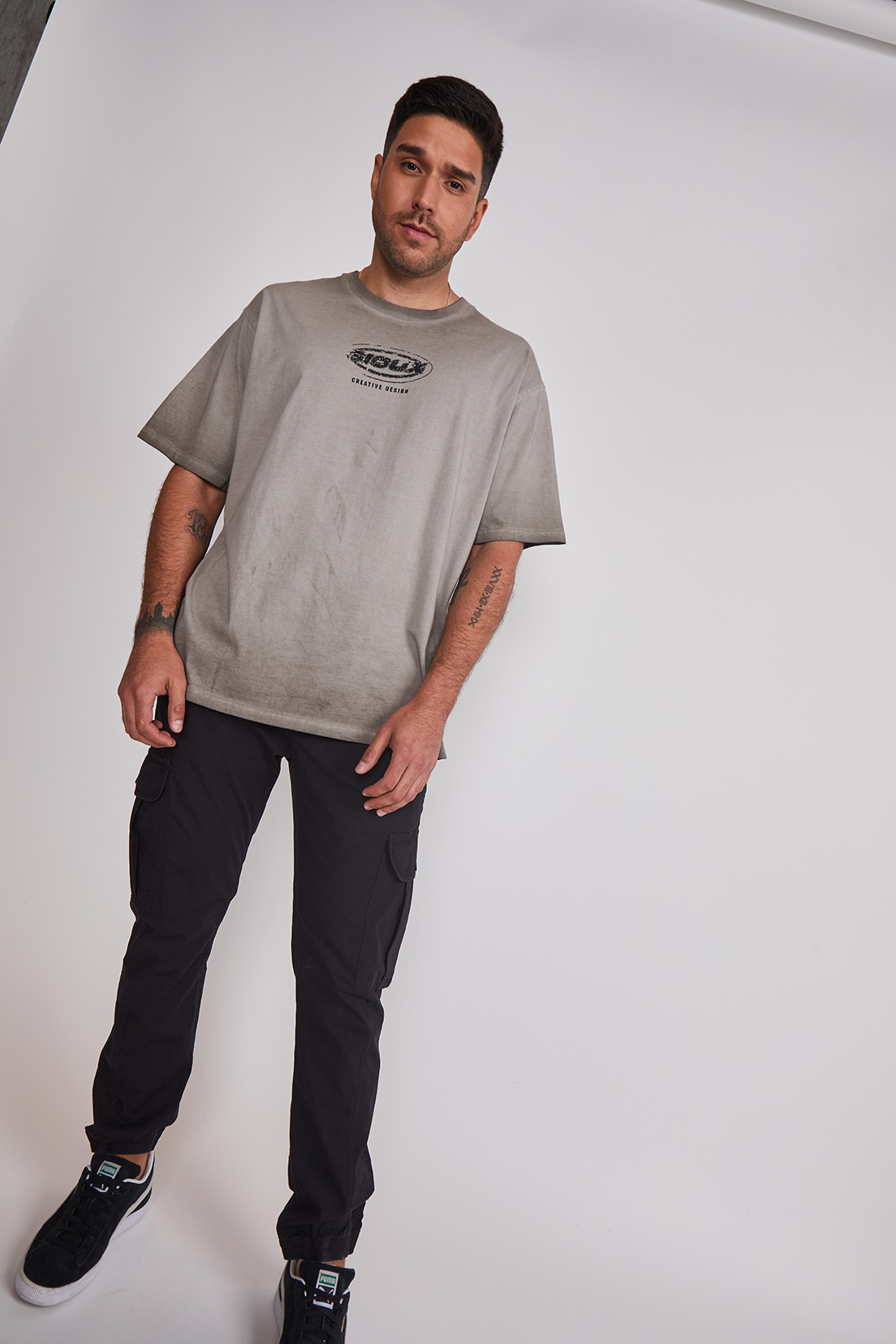 Pantalón Hombre Jogger Cargo Negro Sioux 3