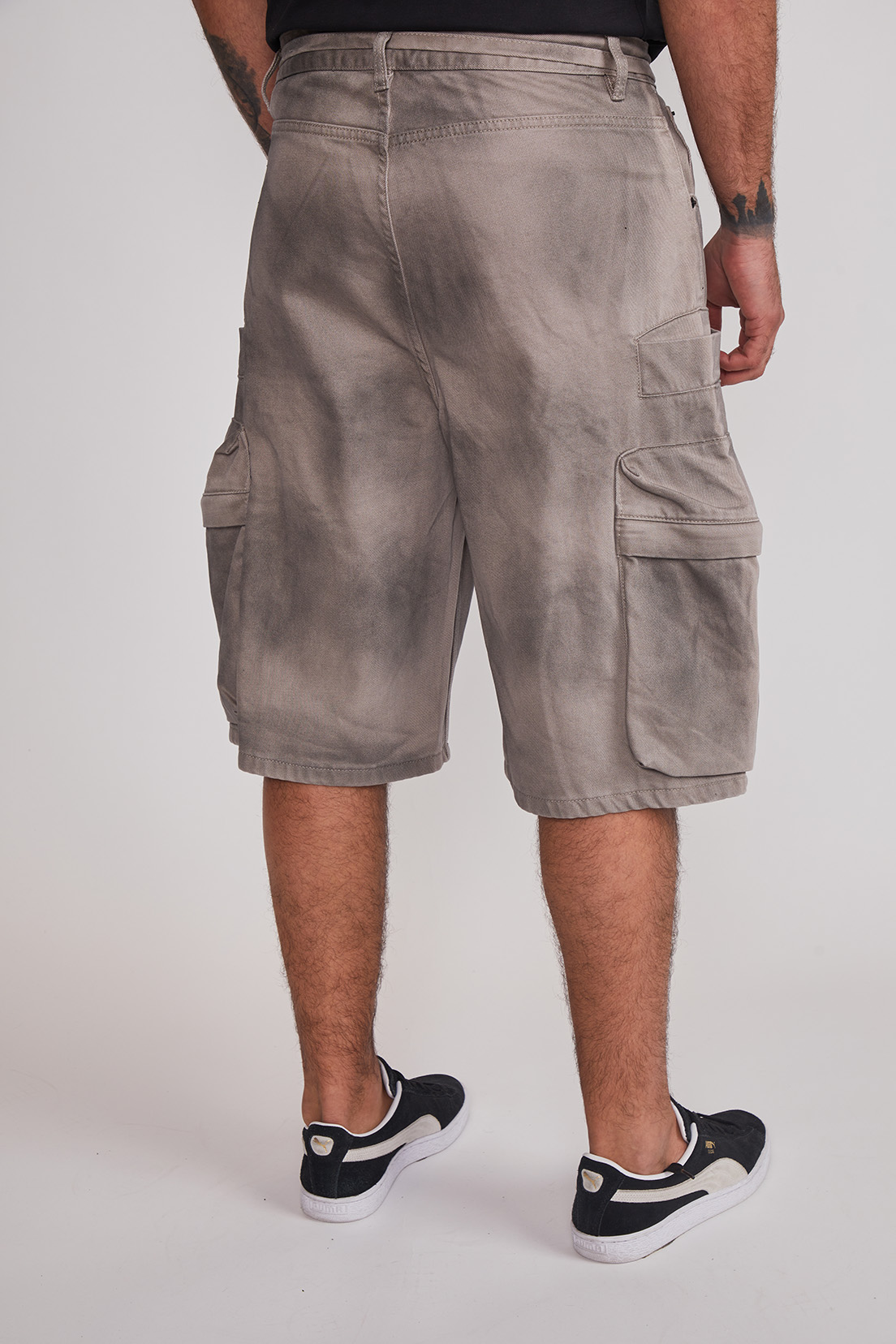 Bermuda Hombre Cargo Gris Sioux 2