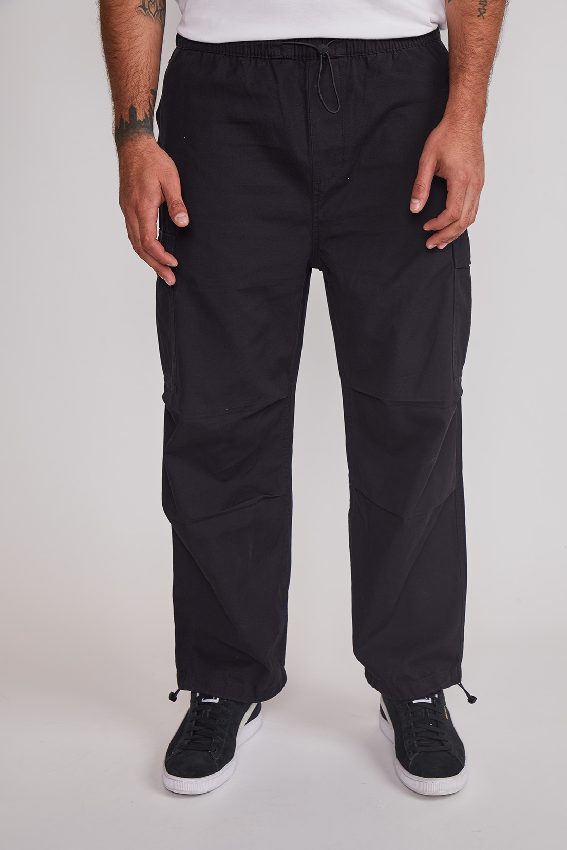 Pantalón Hombre Cargo Parachute Negro Sioux 1