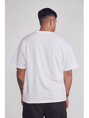 Polera Hombre Oversize Death Blanco Sioux