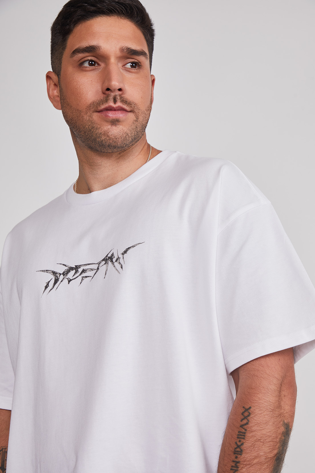 Polera Hombre Oversize Death Blanco Sioux 4