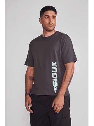 Polera Hombre Boxy Gris Sioux