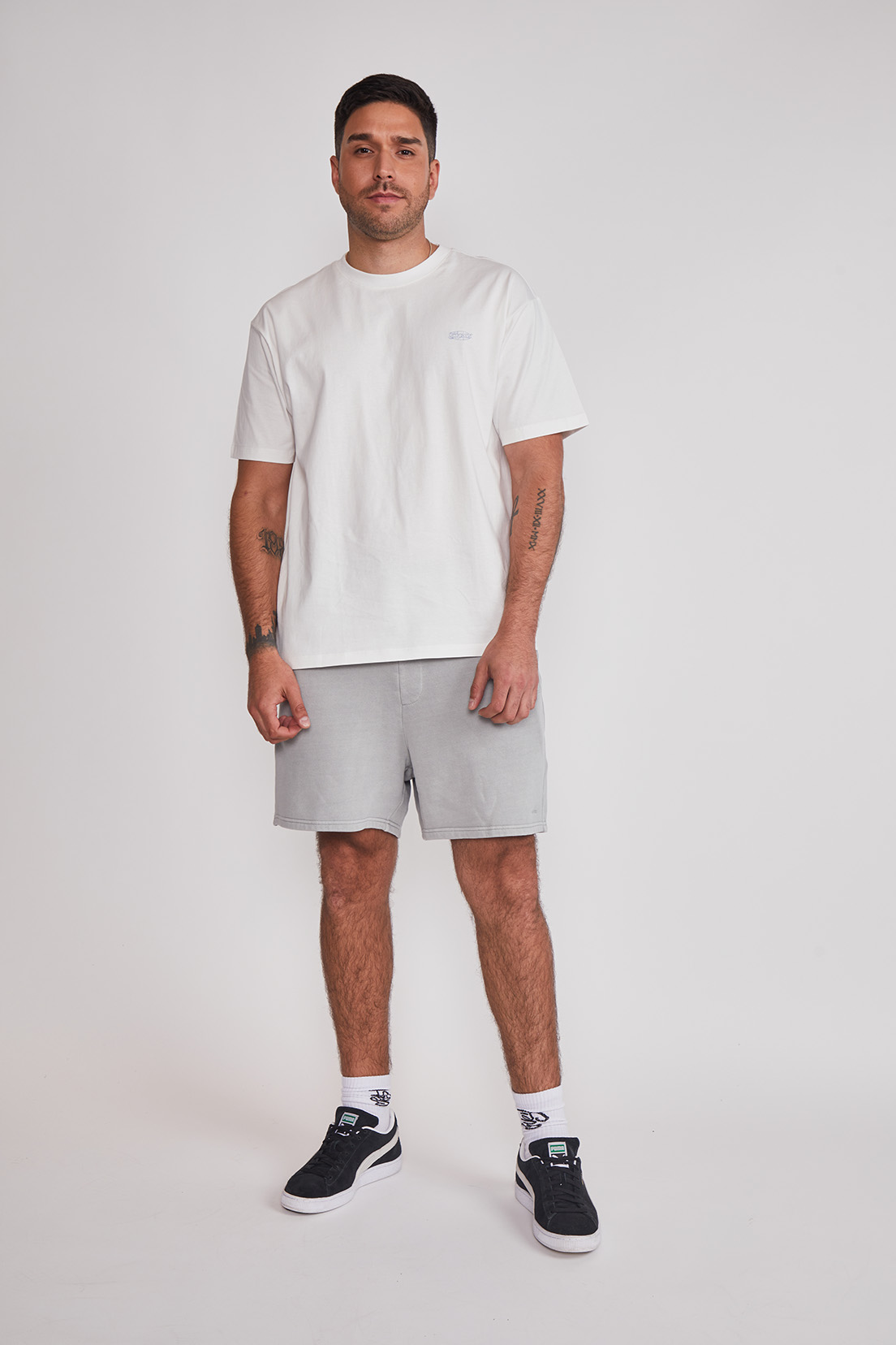 Bermuda Hombre Franela Lavada Gris Sioux 5