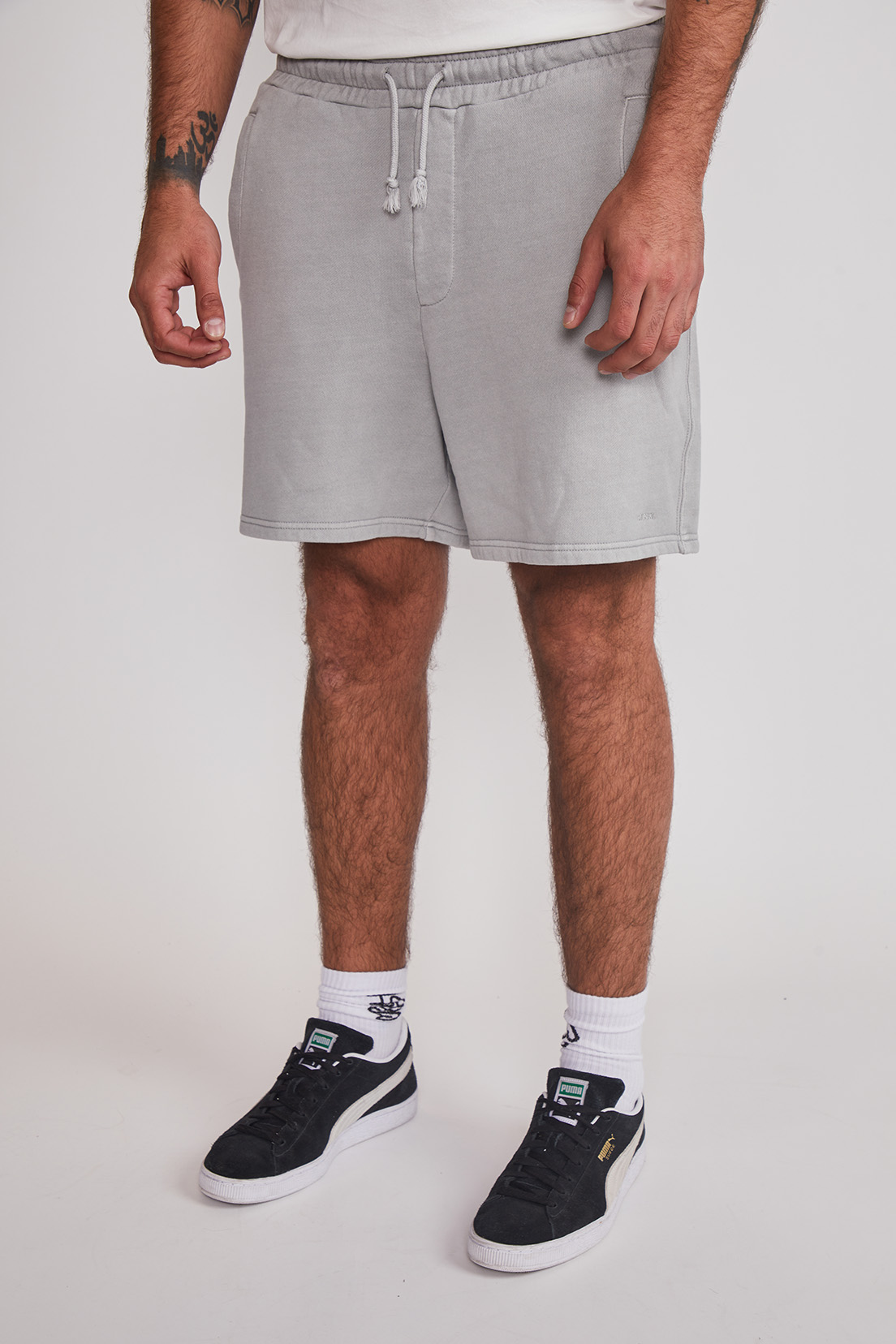 Bermuda Hombre Franela Lavada Gris Sioux 1