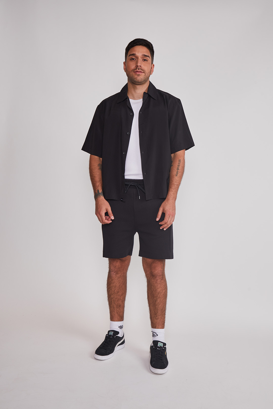 Bermuda Hombre Franela Corte Negro Sioux 5