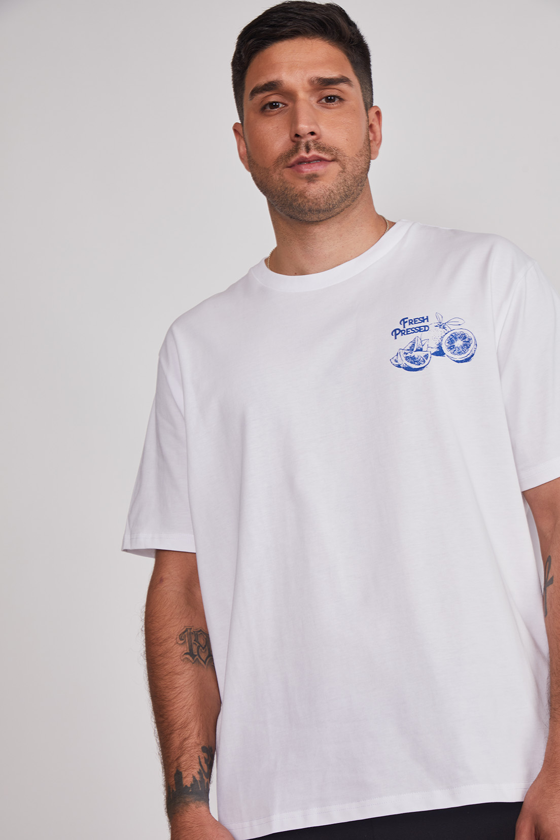 Polera Hombre Fruta Blanco Sioux 4