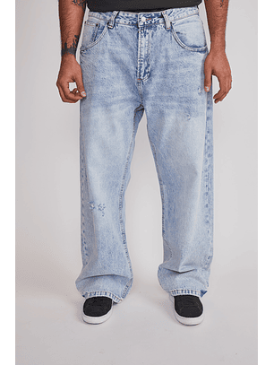 Jeans Hombre Baggy Gatos Celeste Sioux