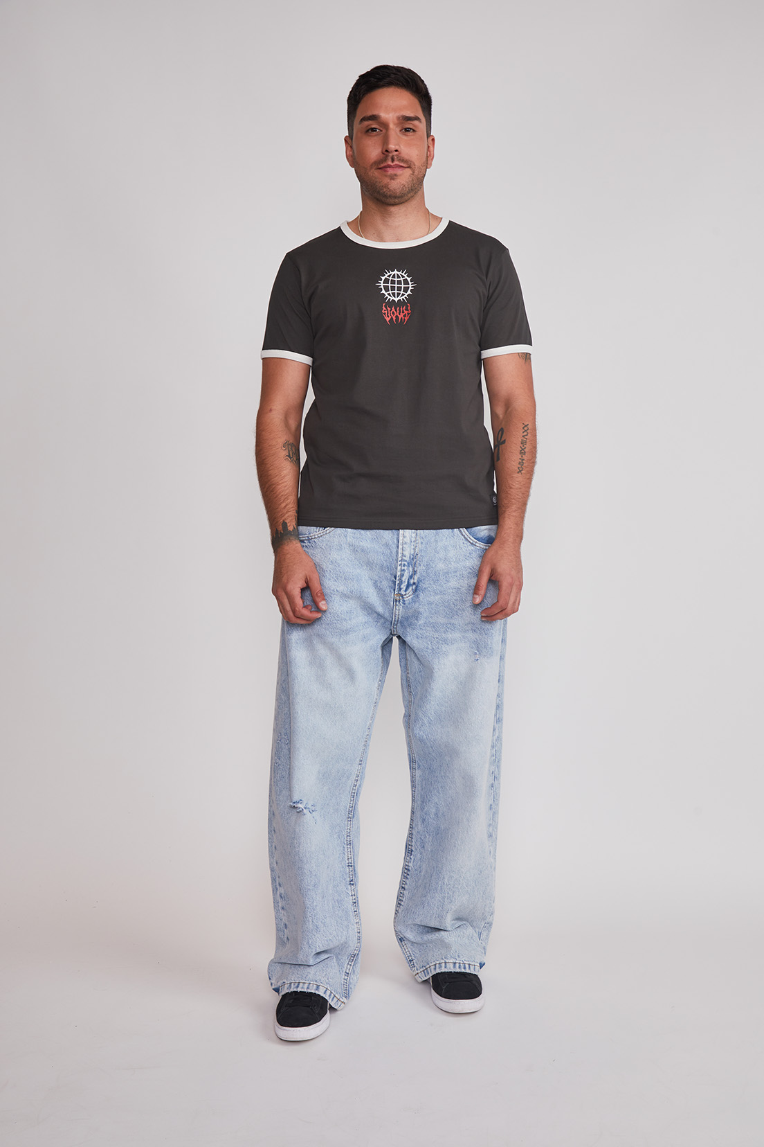 Polera Hombre Contraste Acero Sioux 5