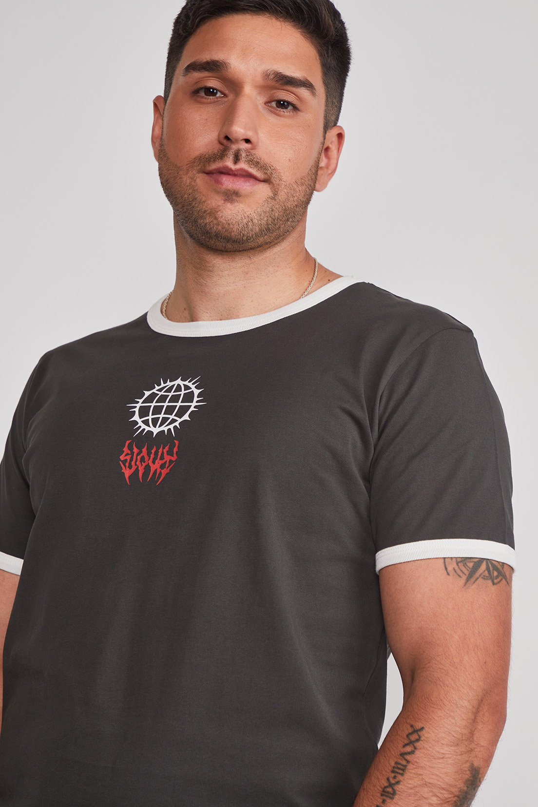 Polera Hombre Contraste Acero Sioux 4