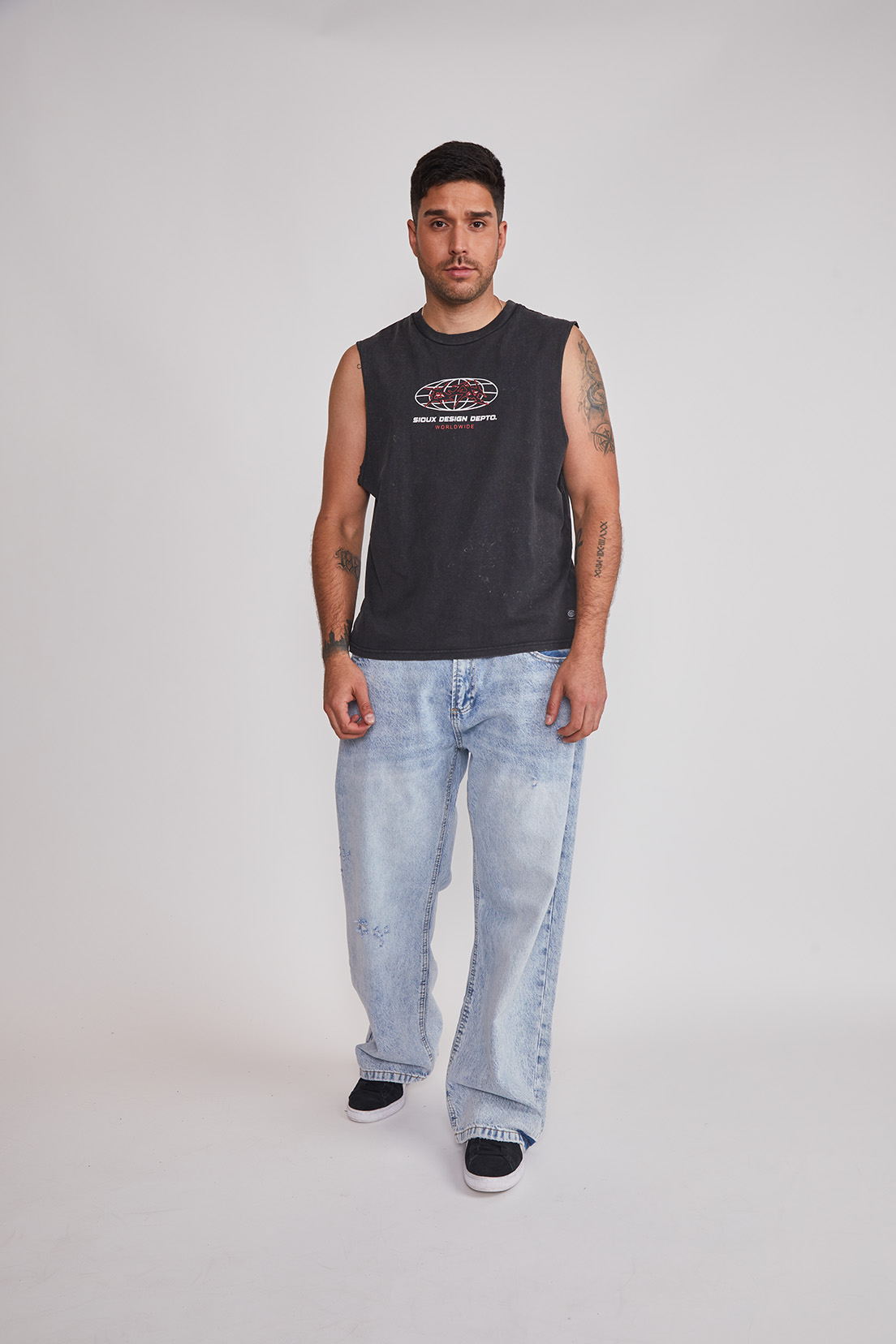 Polera Sin Manga Hombre Death Negro Sioux 5