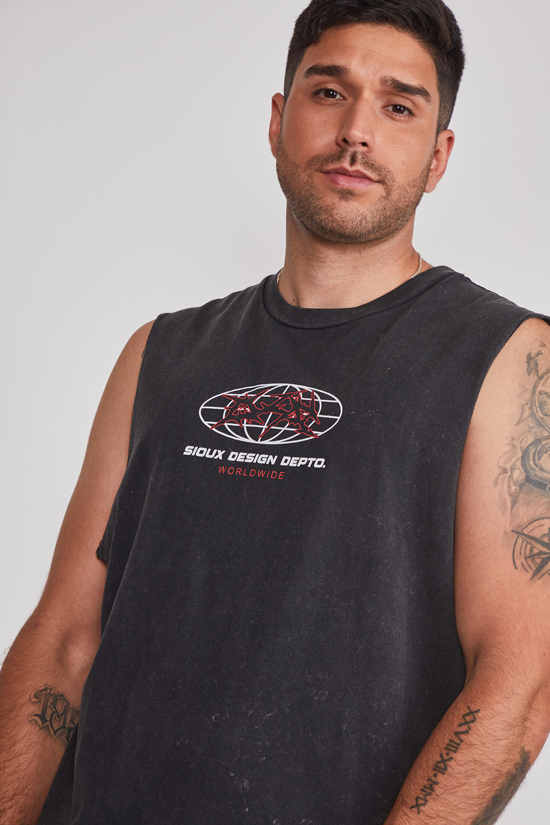 Polera Sin Manga Hombre Death Negro Sioux 4