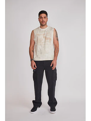 Jeans Hombre Baggy Cargo Negro Sioux