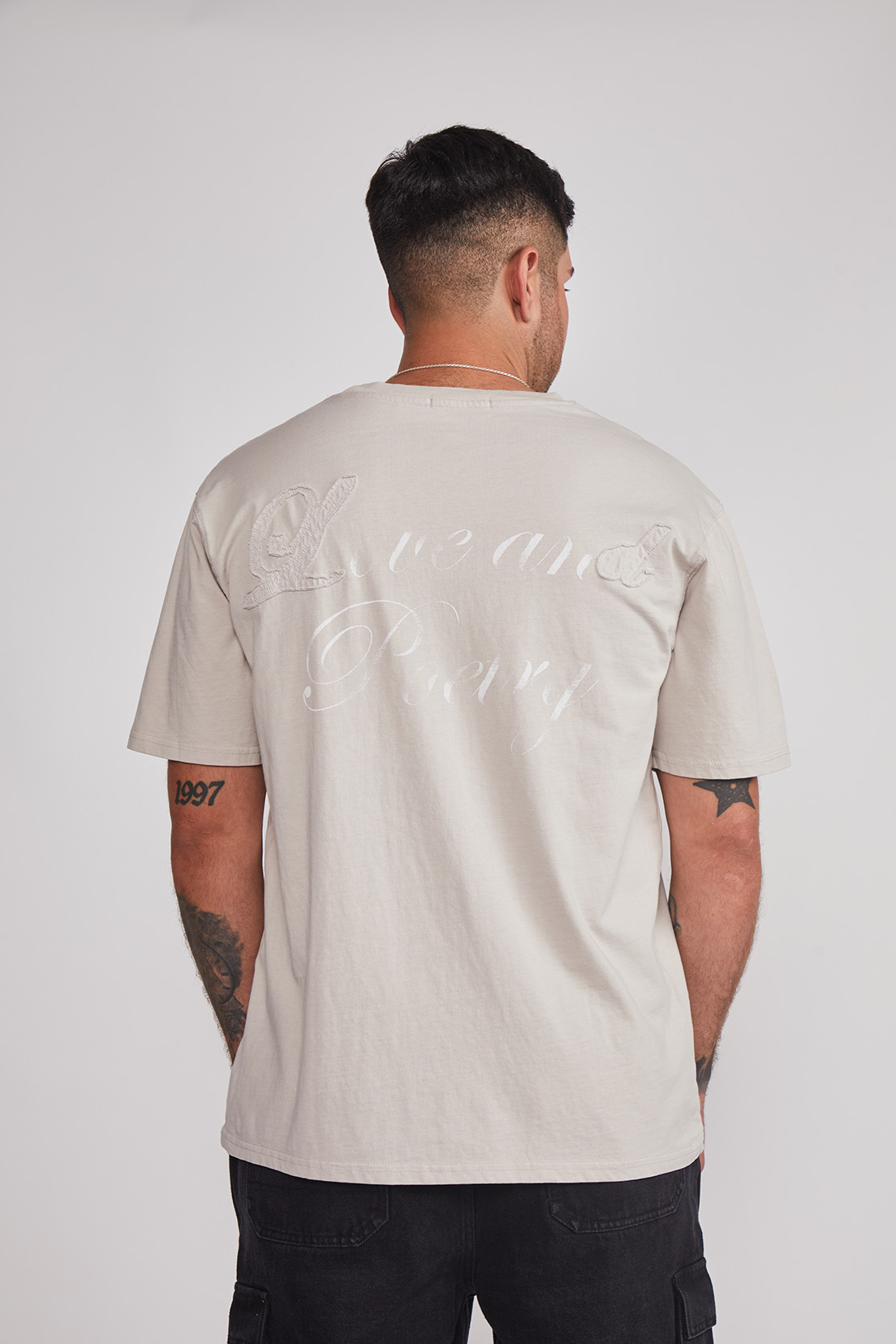 Polera Hombre Moda Relaxed Gris Sioux 2