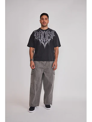 Pantalón Hombre Baggy Cargo Gris Sioux