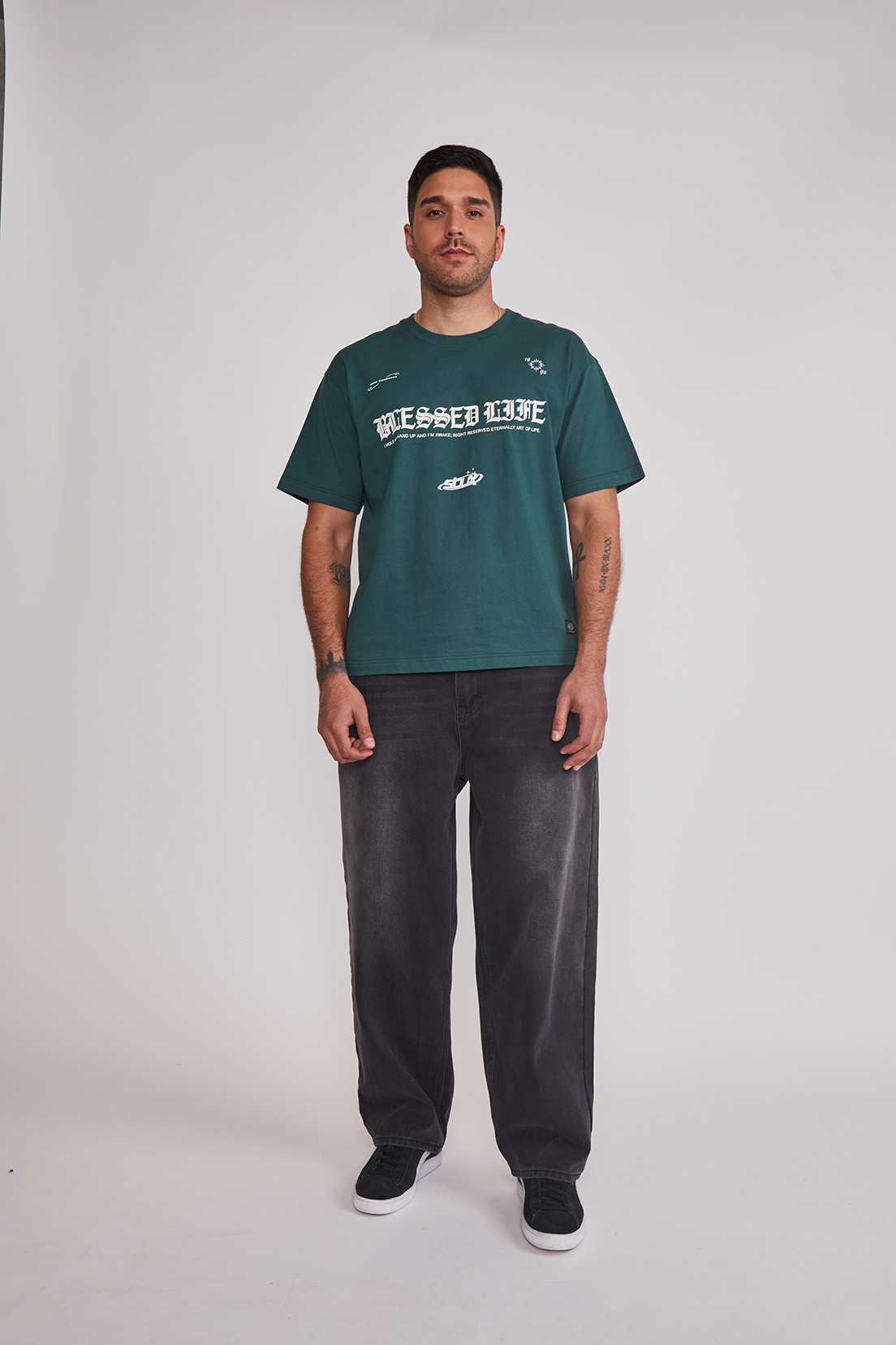 Jeans Hombre Baggy Negro Sioux 5