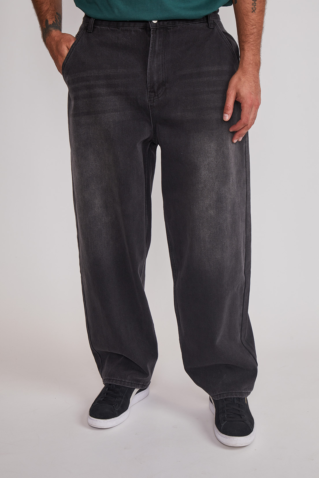 Jeans Hombre Baggy Negro Sioux 1