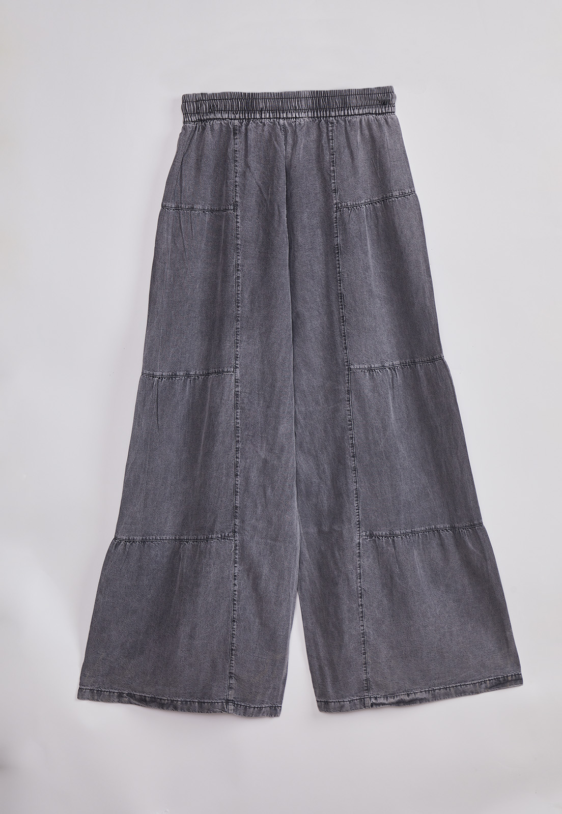 Pantalón Mujer Wide Leg Tencel Gris Sioux 2