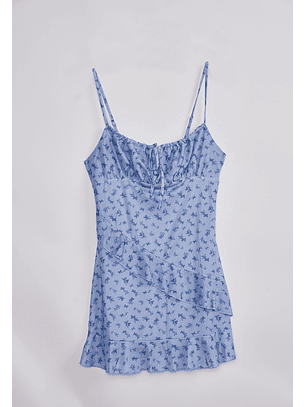 Vestido Mujer Corto Mesh Azul Sioux
