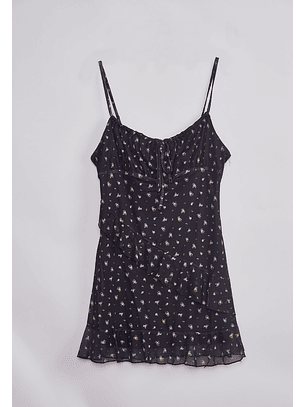Vestido Mujer Corto Mesh Negro Sioux