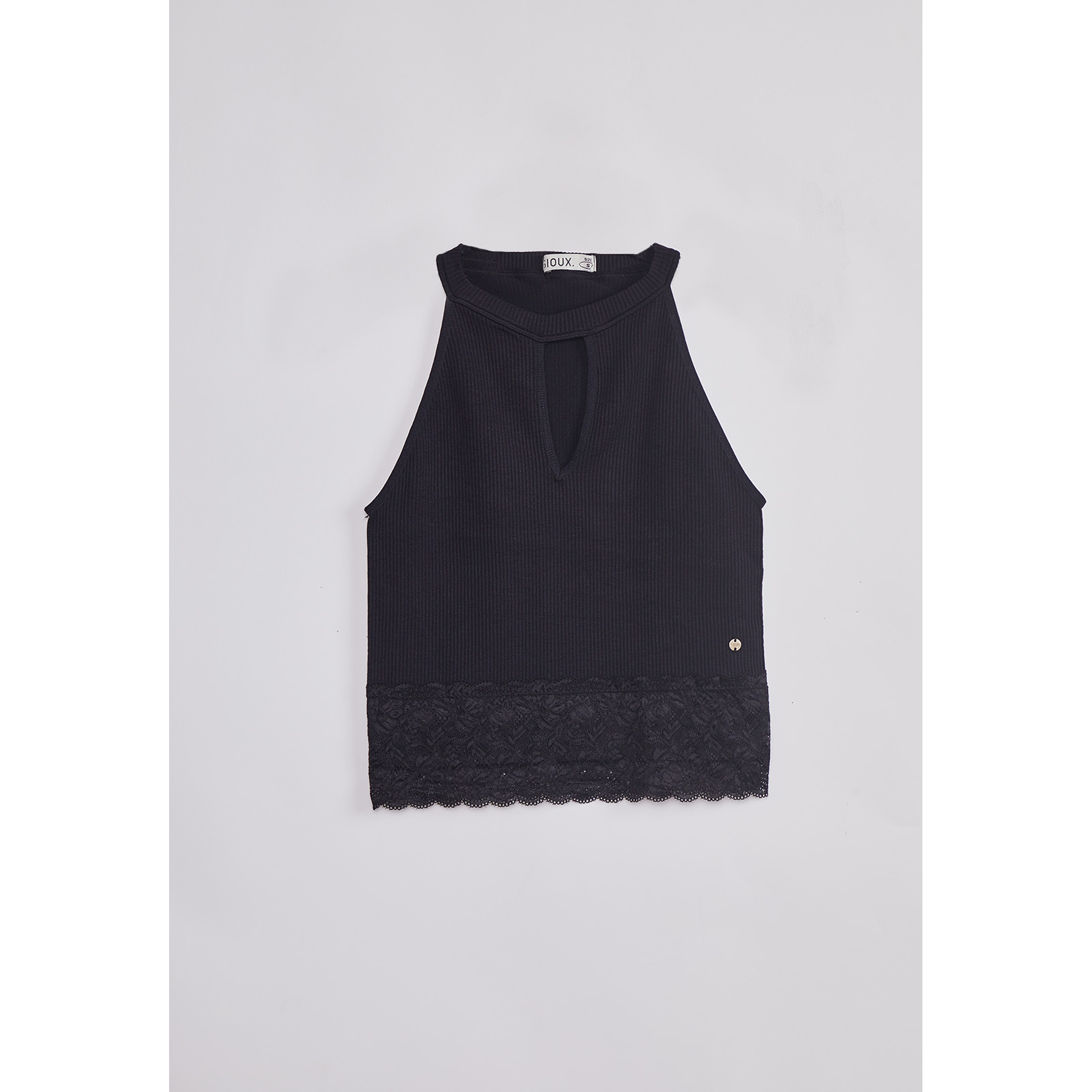 Peto Mujer Seamless Encaje Negro Sioux 1