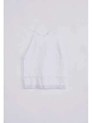 Peto Mujer Seamless Encaje Blanco Sioux