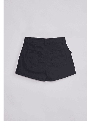 Falda Short Mujer Cargo Negro Sioux