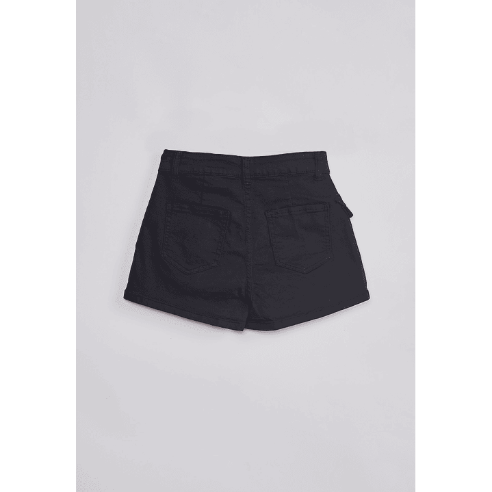 Falda Short Mujer Cargo Negro Sioux 2