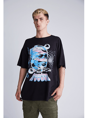 Polera Freedom Face Negro Sioux