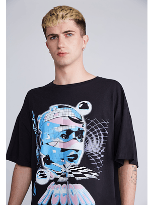 Polera Freedom Face Negro Sioux