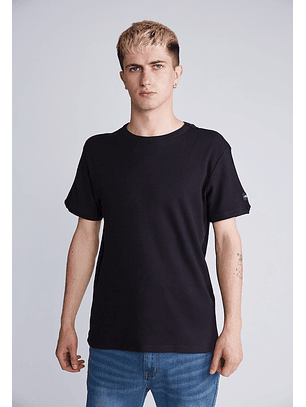 Polera Waffle Con Bolsillo Negro Sioux