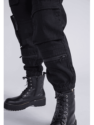Pantalón Full Cargo Negro Sioux