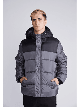 Parka Gorro Forrado Dúo Gris Sioux