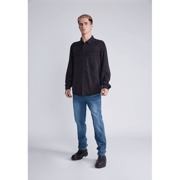 Camisa Lyocell Grafito Gris Sioux 4