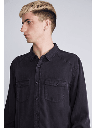 Camisa Lyocell Grafito Gris Sioux