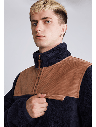 Chaqueta Polar Cotelé Azul Sioux