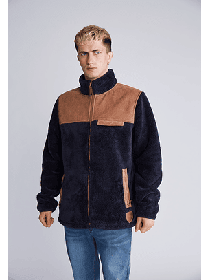 Chaqueta Polar Cotelé Azul Sioux