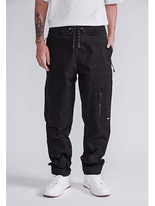 Pantalón Jogger Bolsillo Técnico Negro Sioux
