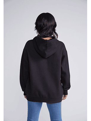 Polerón Canguro Strass Negro Sioux