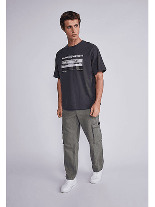 Polera Hombre Negro Station Sioux