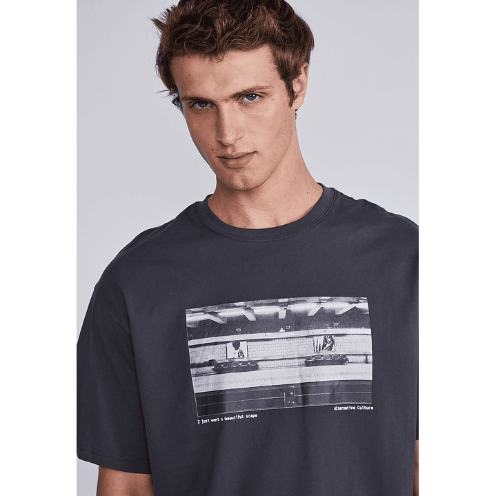 Polera Hombre Negro Station Sioux 3