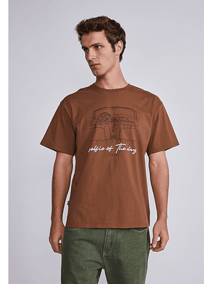 Polera Hombre Café Selfie Of Two Day Sioux