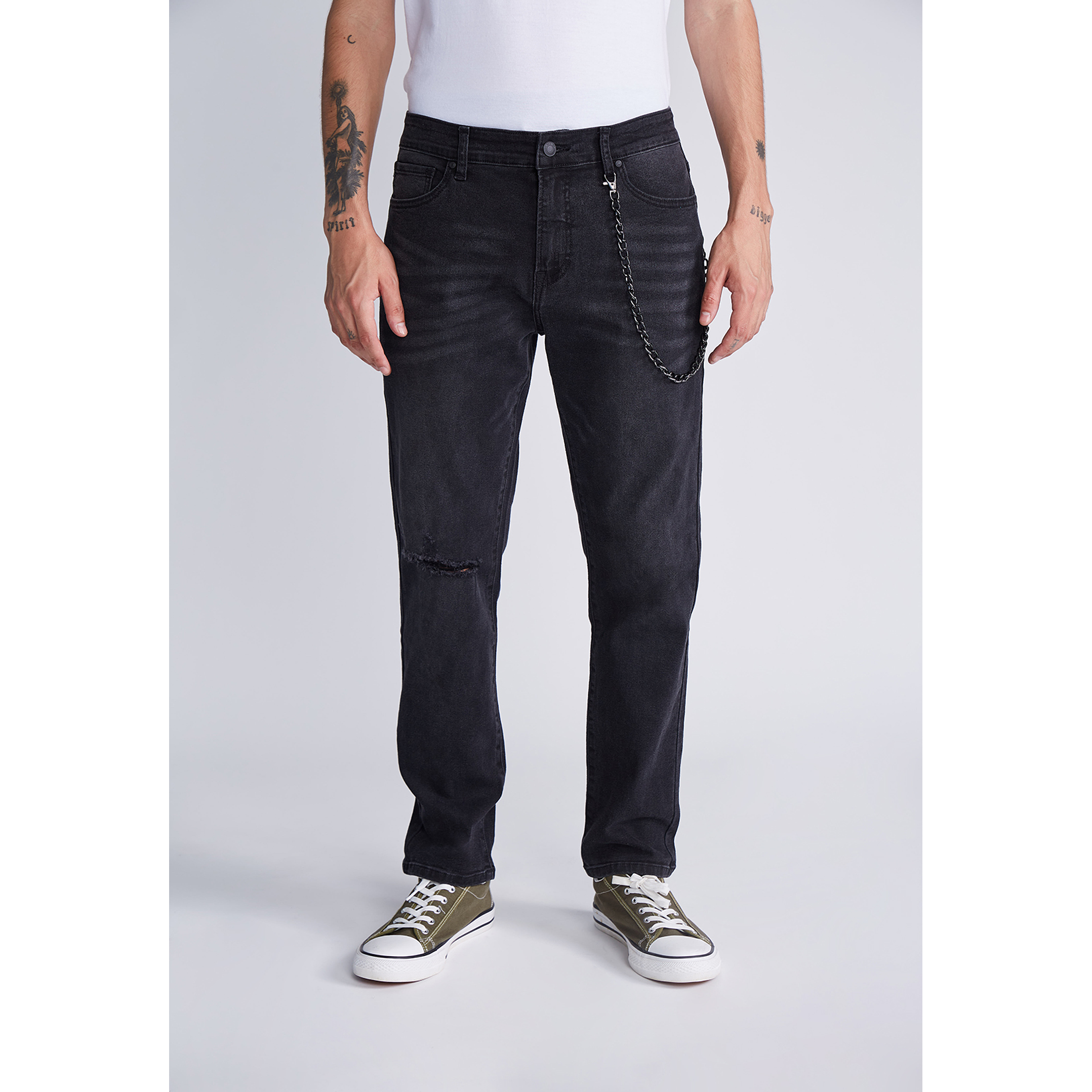 Jeans Skinny Cadena Negro Sioux 1