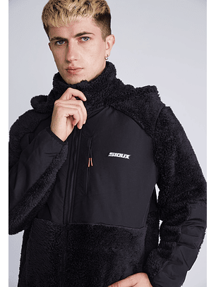 Chaqueta Cierre Tirador Neón Negro Sioux